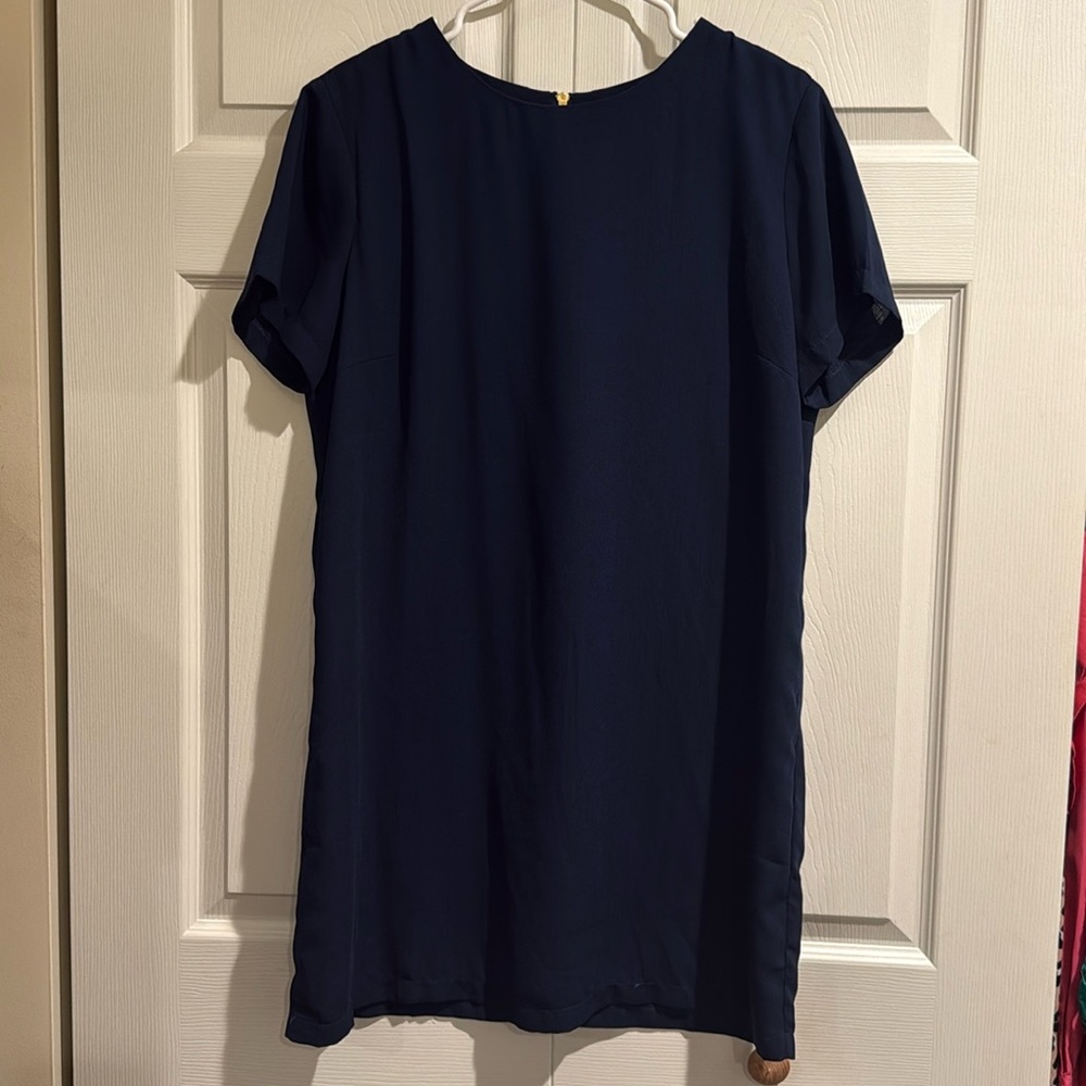 Lulus Navy shift dress, large. EUC.